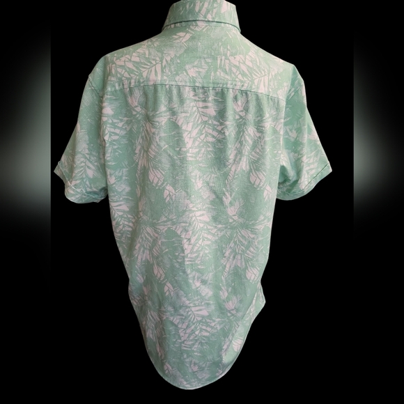 Apt.9 Men's Mint Green Leaf Print Shirt Med - Picture 10 of 10